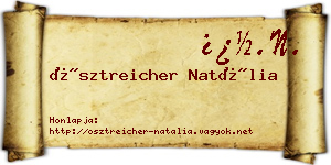 Ösztreicher Natália névjegykártya