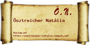 Ösztreicher Natália névjegykártya